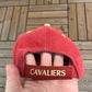 Cleveland Cavaliers Embroidered Graphic Hat | Strap Back | Vintage 2000s NBA Basketball Red Cap |