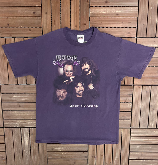 Alabama 20th Century Graphic Tee | Size X-Large | Vintage 1990s Country Music Purple T-Shirt |