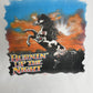 Brooks & Dunn Burnin' Up The Night Graphic Tee | Size Large | Vintage 1990s Promotional Country Music White T-Shirt |