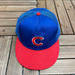 Chicago Cubs Embroidered Graphic Hat | Snap Back | Vintage 1980s MLB Baseball Trucker Blue Cap |