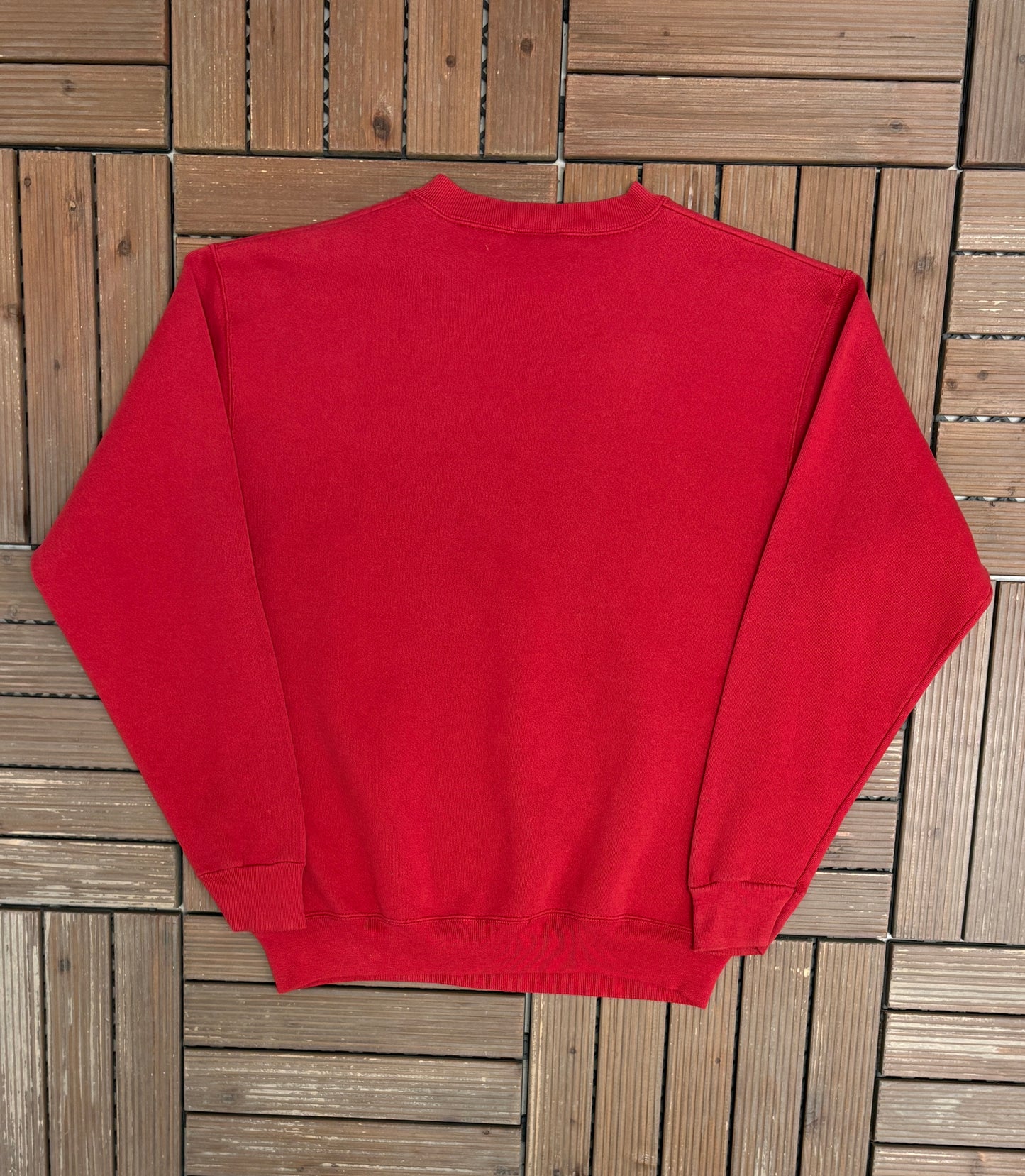 Detroit Red Wings Graphic Crewneck | Size Medium | Vintage 1990s NHL Hockey Red Sweater |