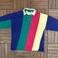 Brooks Brothers Striped Polo Shirt | Size X-Large | Vintage 1990s Colourful Collared Long Sleeve |