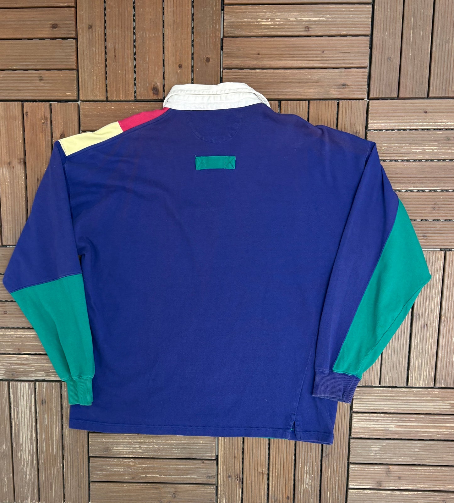 Brooks Brothers Striped Polo Shirt | Size X-Large | Vintage 1990s Colourful Collared Long Sleeve |