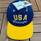 Washington, USA CABA World Series Graphic Hat | Snap Back | Vintage 1990s Baseball Blue Cap |