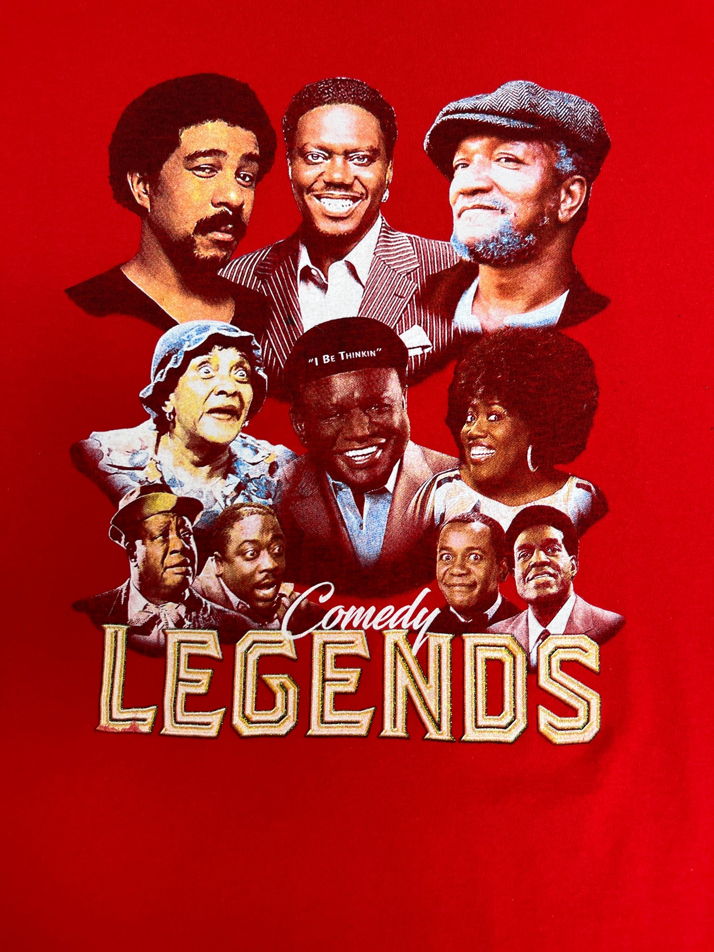 Comedy Legends Graphic Tee | Size XXX-Large | Vintage 2000s Comedy Promotional Red T-Shirt |