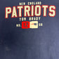 New England Patriots Tom Brady Graphic Crewneck | Size X-Large | Vintage 2000s NFL Football Blue Sweater |