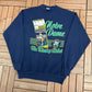 Notre Dame Fighting Irish The Winning Ticket Graphic Crewneck | Size Large | Vintage 1980s College Blue Sweater |