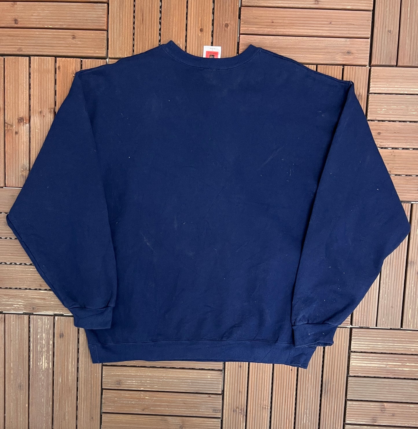 New England Patriots Tom Brady Graphic Crewneck | Size X-Large | Vintage 2000s NFL Football Blue Sweater |