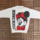 Minnie Mouse Big Print Graphic Crewneck | Size Small | Vintage 1990s Promotional Cartoon White Sweatshirt |