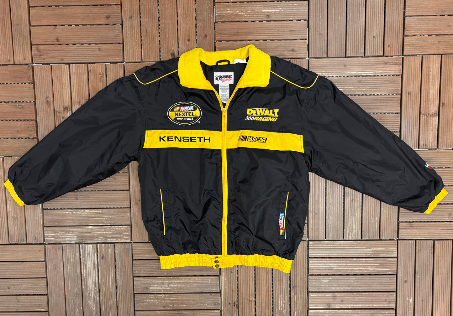 Matt Kenseth NASCAR Nextel Cup Series Puffer Jacket | Size Medium | Vintage 2000s NASCAR Racing Black Coat |