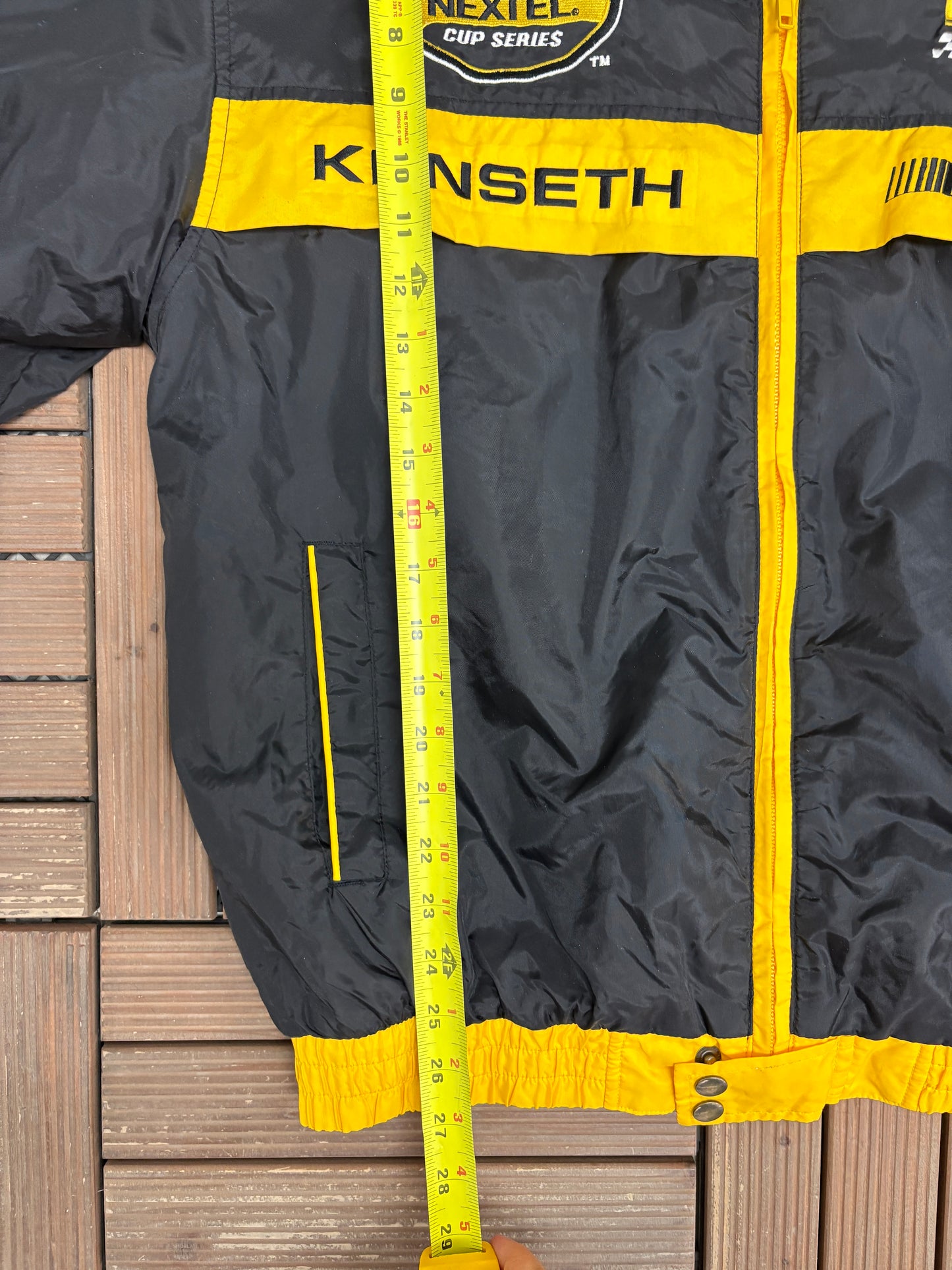Matt Kenseth NASCAR Nextel Cup Series Puffer Jacket | Size Medium | Vintage 2000s NASCAR Racing Black Coat |