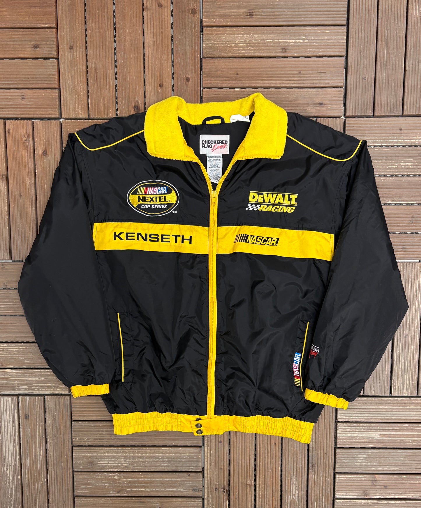 Matt Kenseth NASCAR Nextel Cup Series Puffer Jacket | Size Medium | Vintage 2000s NASCAR Racing Black Coat |