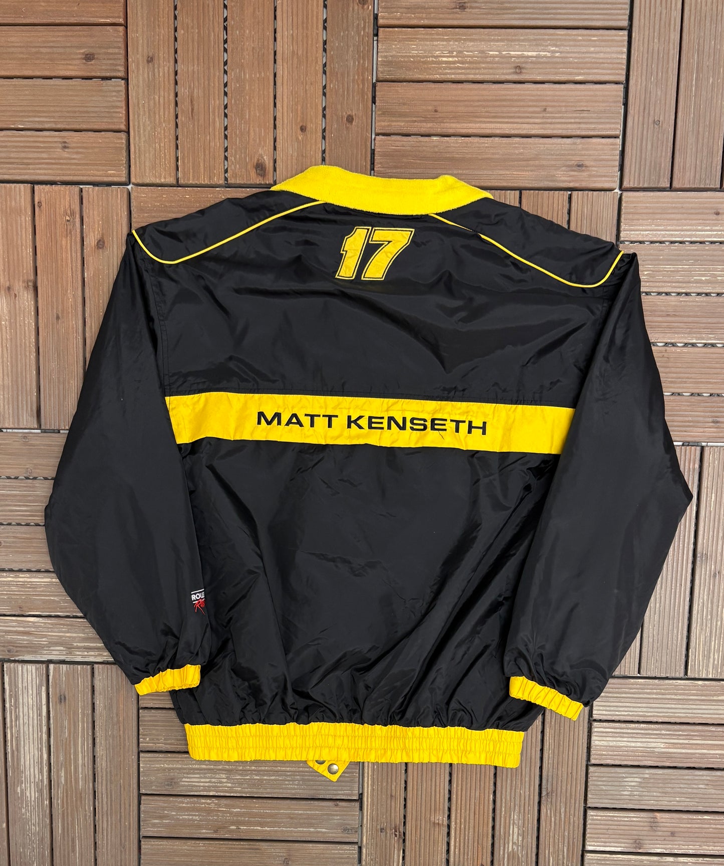 Matt Kenseth NASCAR Nextel Cup Series Puffer Jacket | Size Medium | Vintage 2000s NASCAR Racing Black Coat |