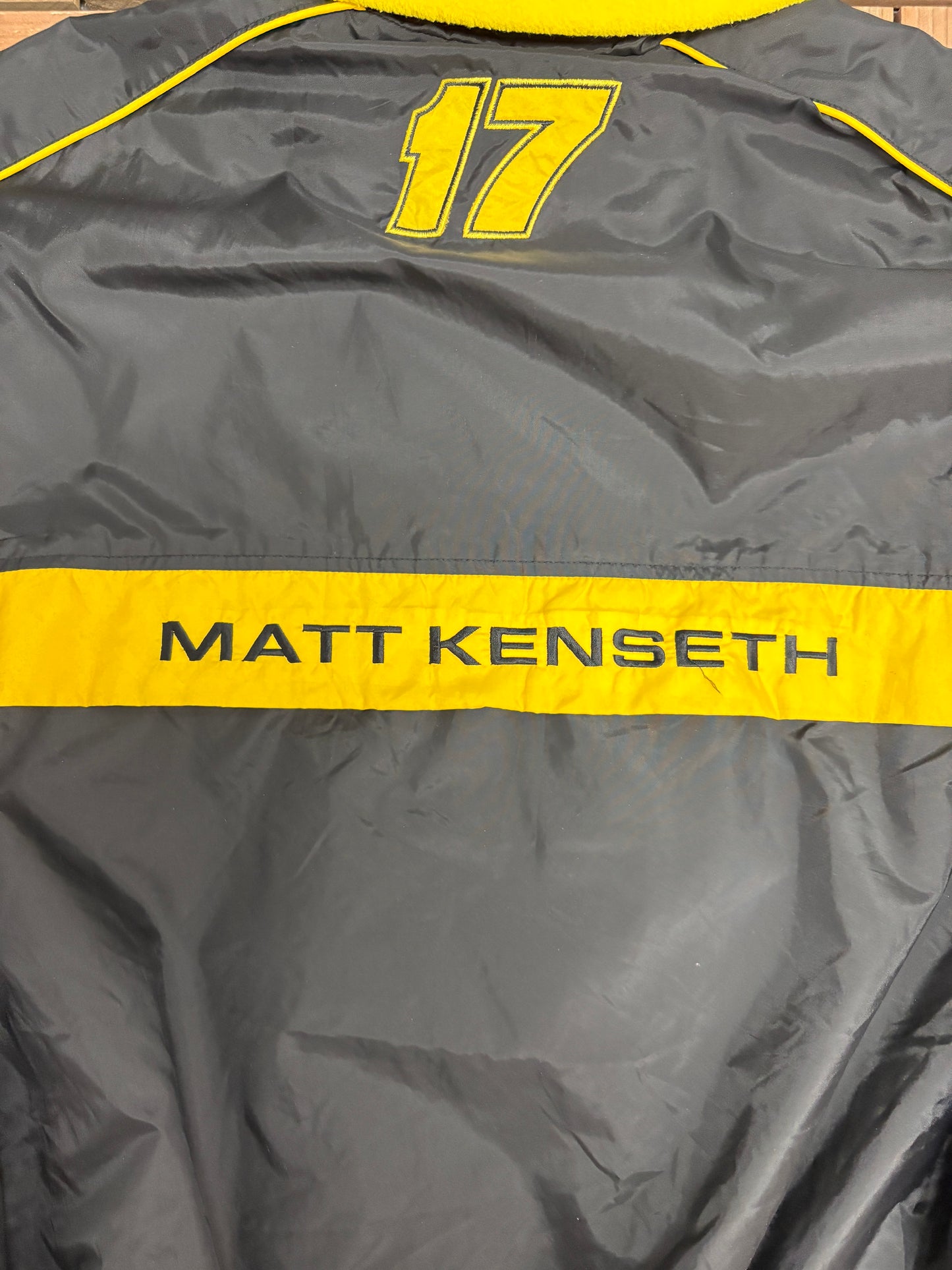 Matt Kenseth NASCAR Nextel Cup Series Puffer Jacket | Size Medium | Vintage 2000s NASCAR Racing Black Coat |