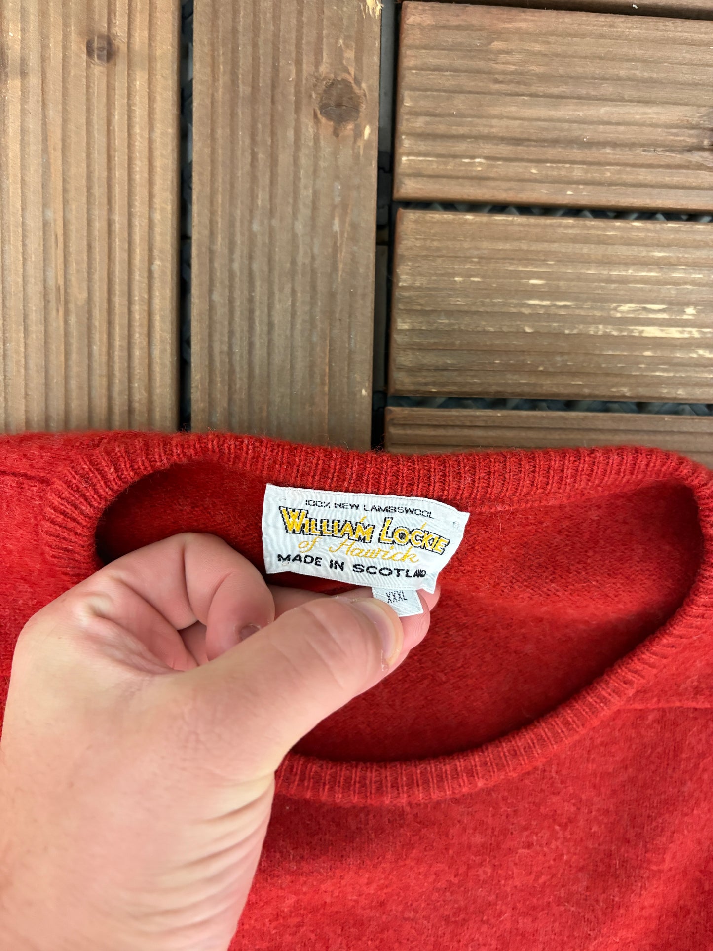 William Lockie Knit Sweater | Size 3X-Large | Vintage 1990s Lambswool Knit Sweater |