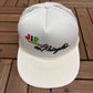 JIF Presents Mr. Pringles Graphic Hat | Snap Back | Vintage 1990s Promotional White Cap |