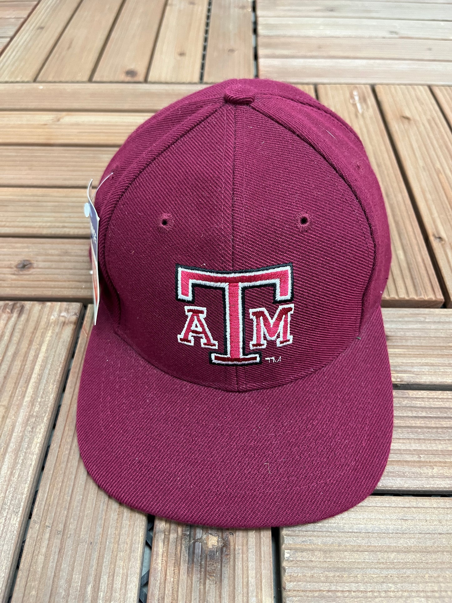 Texas A&M Aggies Embroidered Graphic Hat | Snap Back | Vintage 1990s University Red Cap |