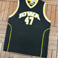 Iowa Hawkeyes Stitched Basketball Jersey | Size Large | Vintage 2000s College Black Jersey |