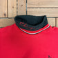 Chicago Bulls Embroidered Turtleneck Graphic Crewneck | Size X-Large | Vintage 1990s NBA Basketball Red Sweater |