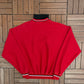 Chicago Bulls Embroidered Turtleneck Graphic Crewneck | Size X-Large | Vintage 1990s NBA Basketball Red Sweater |