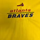 Atlanta Braves Embroidered Graphic Tee | Size XX-Large | Vintage 1990s MLB Baseball Yellow T-Shirt |