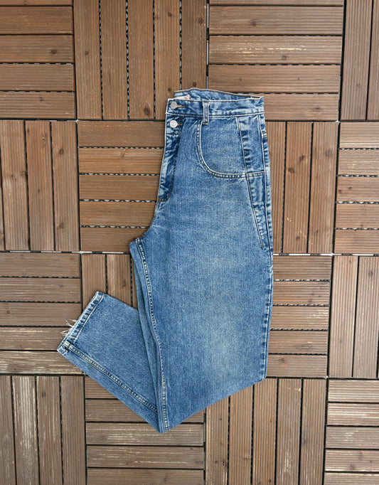 Guess Jeans Straight Leg Blue Denim Jeans | Size 36 | Vintage 1990s Branded Blue Jeans |