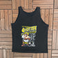 Pittsburgh Steelers Taz Graphic Tank Top | Size Large | Vintage 1990s Cartoon NFL Football Black Tee |