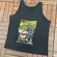 Pittsburgh Steelers Taz Graphic Tank Top | Size Large | Vintage 1990s Cartoon NFL Football Black Tee |