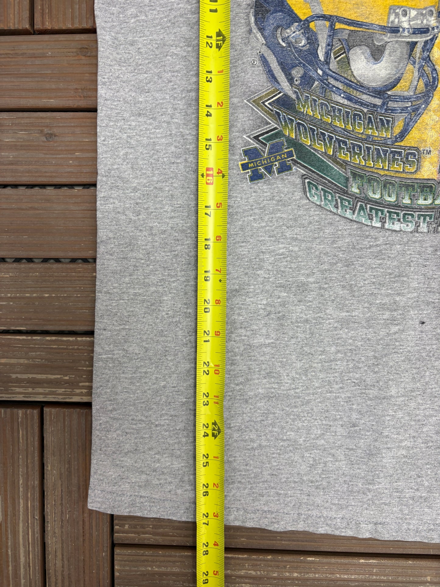 The Game Ohio State Buckeyes vs. Michigan Wolverines Graphic Tee | Size Large | Vintage 2000s College Grey T-Shirt |