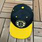 Boston Bruins Embroidered Graphic Hat | Snap Back | Vintage 1990s Sports Specialties NHL Hockey Black Cap |