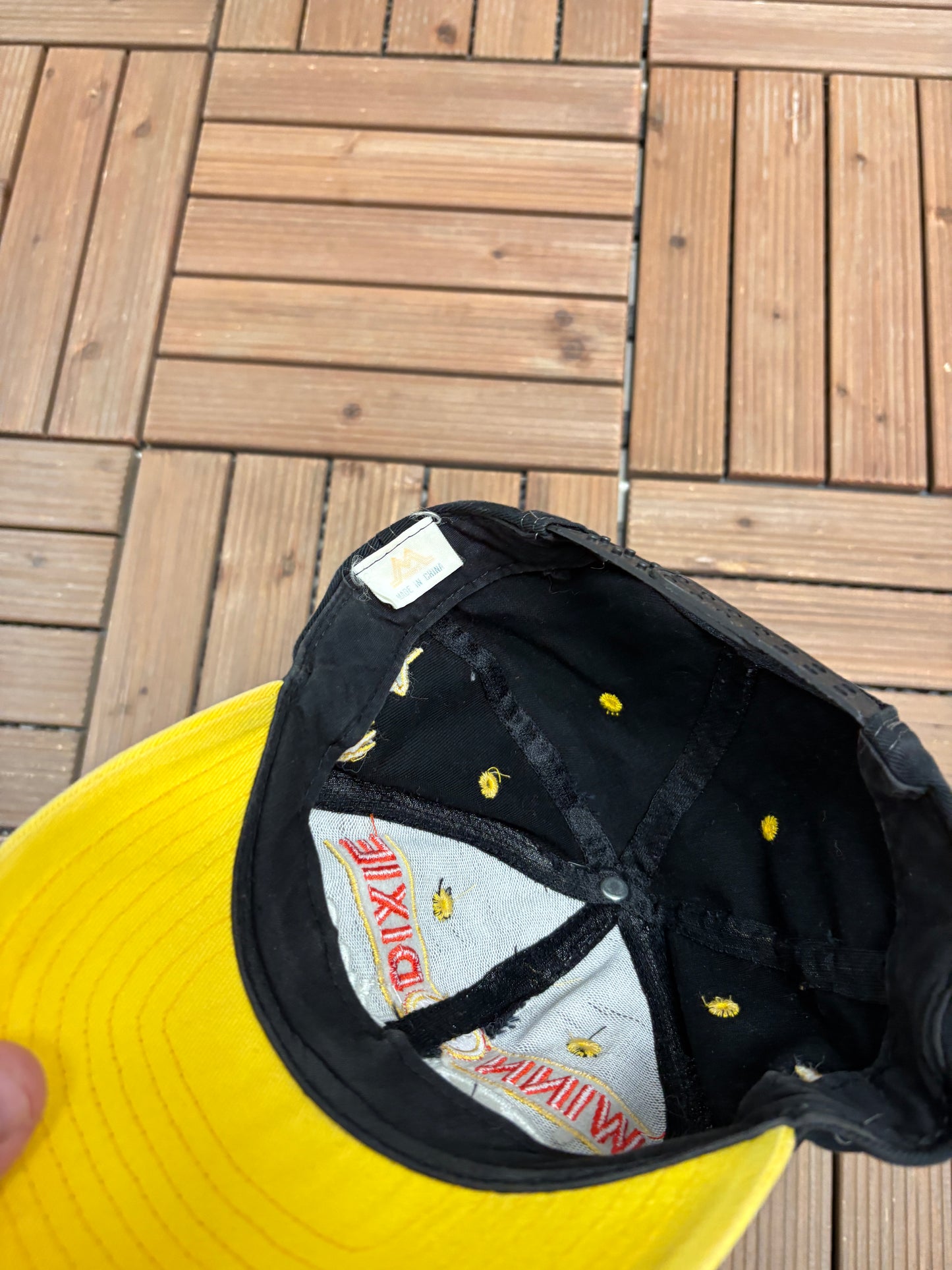 Winn Dixie Mark Martin Graphic Hat | Snap Back | Vintage 1990s NASCAR Racing Black Cap |