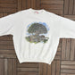 Disney's Animal Kingdom Graphic Crewneck | Size X-Large | Vintage 1990s White Cartoon Promotional Sweater |