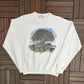 Disney's Animal Kingdom Graphic Crewneck | Size X-Large | Vintage 1990s White Cartoon Promotional Sweater |