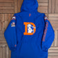 Denver Broncos Puffer Jacket | Size Large | Vintage 1990s NFL Football Pro Player Blue Jacket |