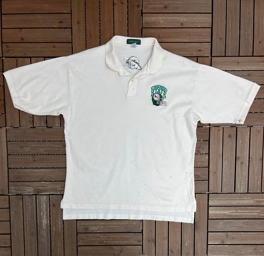 Michigan State Spartans Embroidered Graphic Tee | Size XX-Large | Vintage 1990s College Sports White T-Shirt |