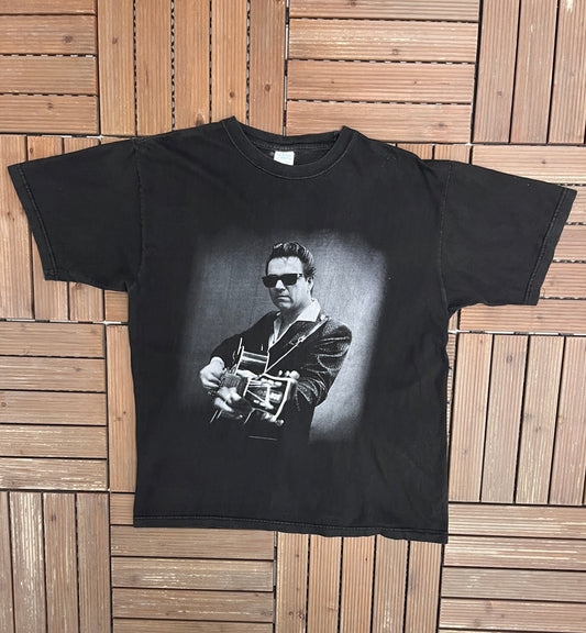 Jimmie Vaughan Strange Pleasure Tour 1994 Graphic Tee | Size Large | Vintage 1990s Rock Music Black T-Shirt |