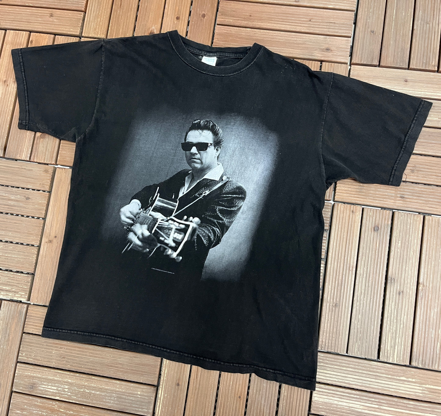 Jimmie Vaughan Strange Pleasure Tour 1994 Graphic Tee | Size Large | Vintage 1990s Rock Music Black T-Shirt |