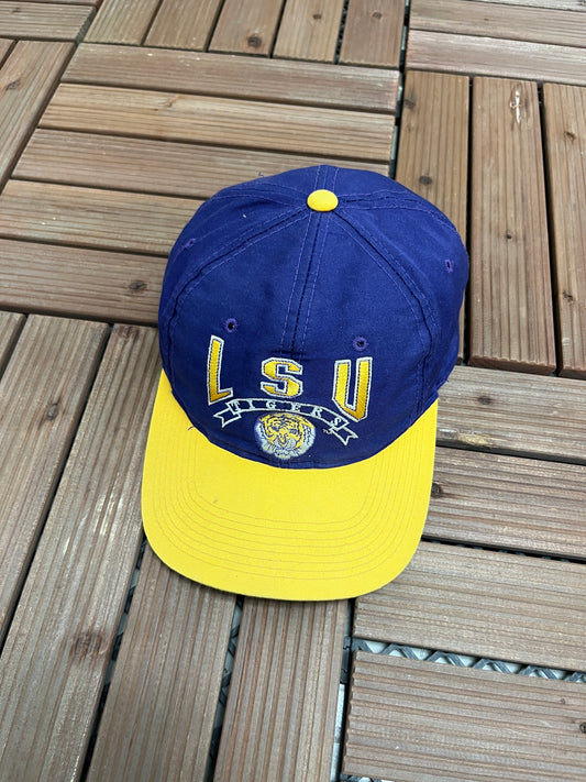 LSU Tigers Embroidered Graphic Hat | Snap Back | Vintage 1990s College Purple Cap |