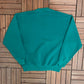 Green Blank Crewneck | Size X-Large | Vintage 1990s Made in USA Green Sweatshirt |