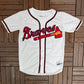 Atlanta Braves Stitched Baseball Jersey | Size X-Large | Vintage 1990s MLB Baseball White Jersey |