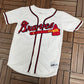 Atlanta Braves Stitched Baseball Jersey | Size X-Large | Vintage 1990s MLB Baseball White Jersey |