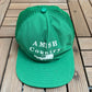 Amish Country Graphic Hat | Snap Back | Vintage 1990s Tourist Promotional Green Trucker Cap |