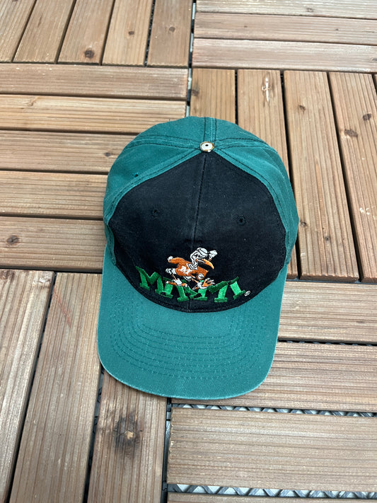 Miami Hurricanes Graphic Hat | Snap Back | Vintage 1990s College Sports Cap |