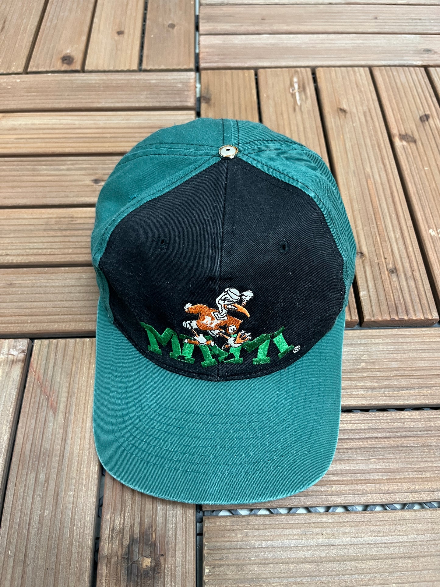 Miami Hurricanes Graphic Hat | Snap Back | Vintage 1990s College Sports Cap |