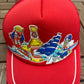 Molson Export Graphic Hat | Snap Back | Vintage 1980s Promotional Red Cap |