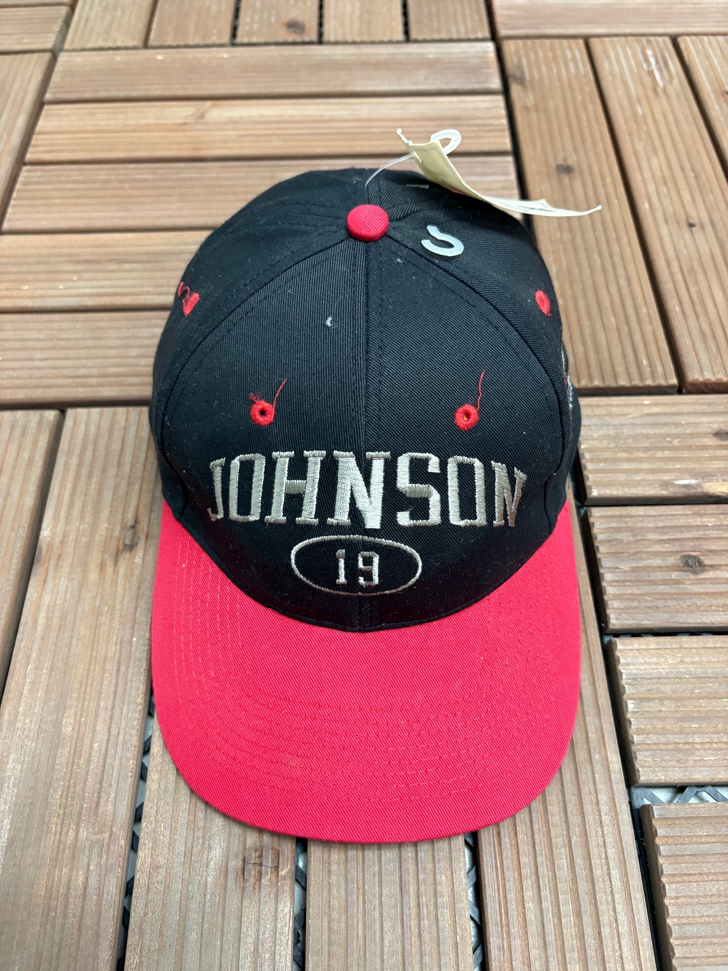 Tampa Bay Buccaneers Keyshawn Johnson Graphic Hat | Snap Back | Vintage 1990s NFL Football Black Cap |