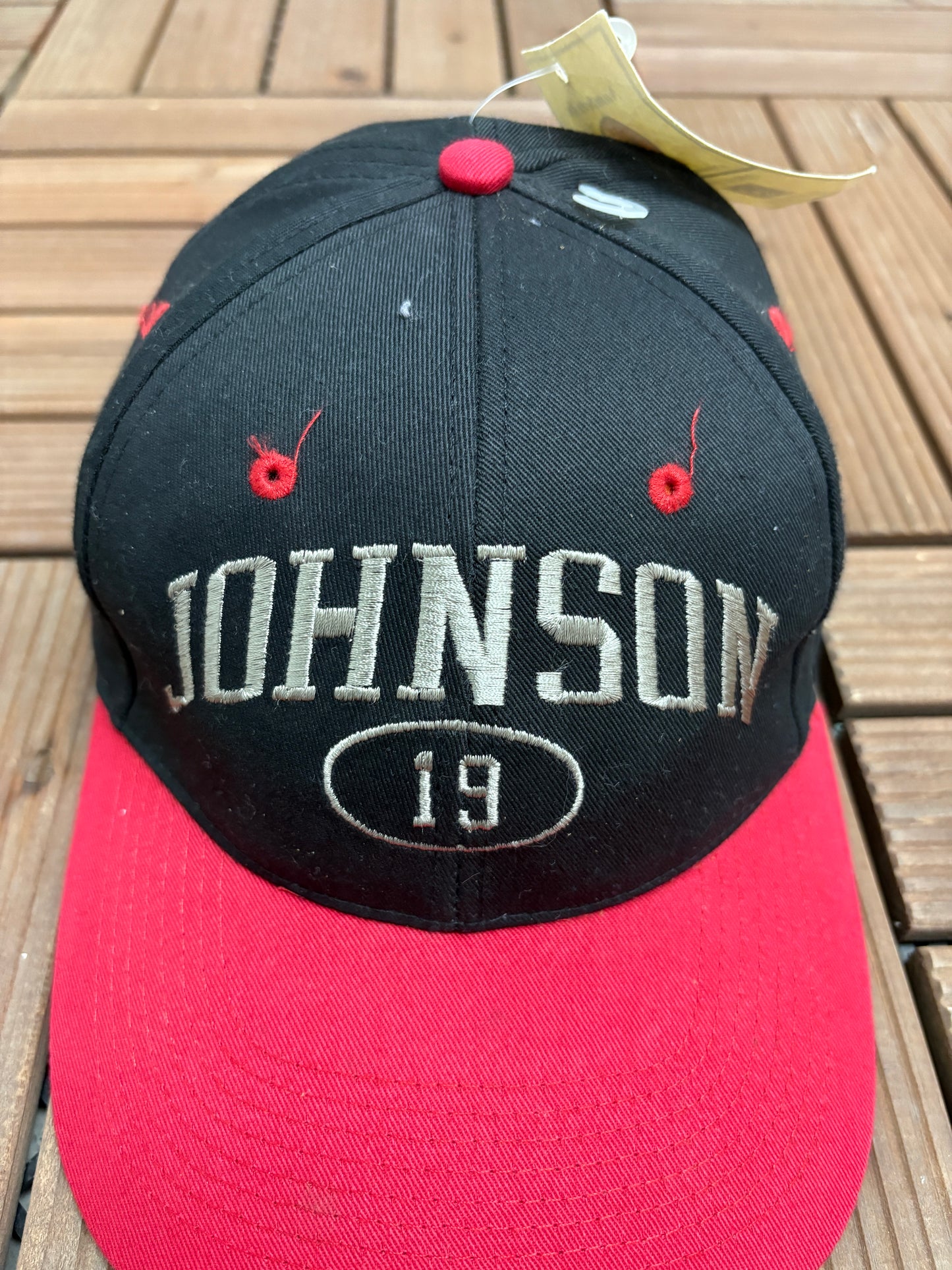 Tampa Bay Buccaneers Keyshawn Johnson Graphic Hat | Snap Back | Vintage 1990s NFL Football Black Cap |