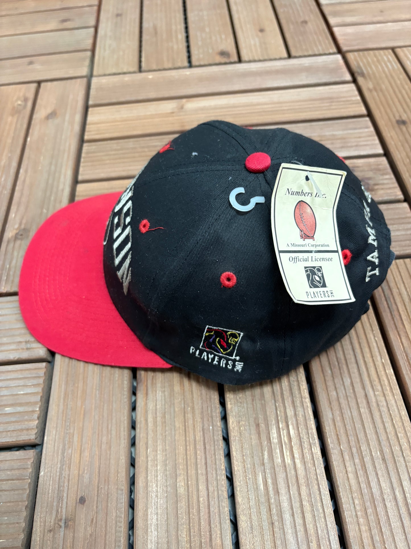 Tampa Bay Buccaneers Keyshawn Johnson Graphic Hat | Snap Back | Vintage 1990s NFL Football Black Cap |