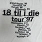 Bryan Adams 18 'Til I Die Tour 1997 Graphic Tee | Size X-Large | Vintage 1990s Canadian Rock White T-Shirt |