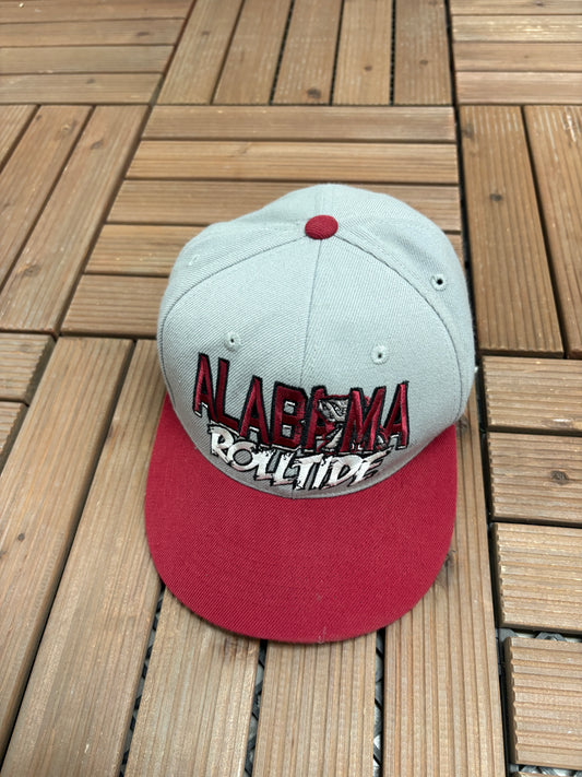 Alabama Crimson Tide Roll Tide Graphic Hat | Snap Back | Vintage 2000s College Grey Cap |